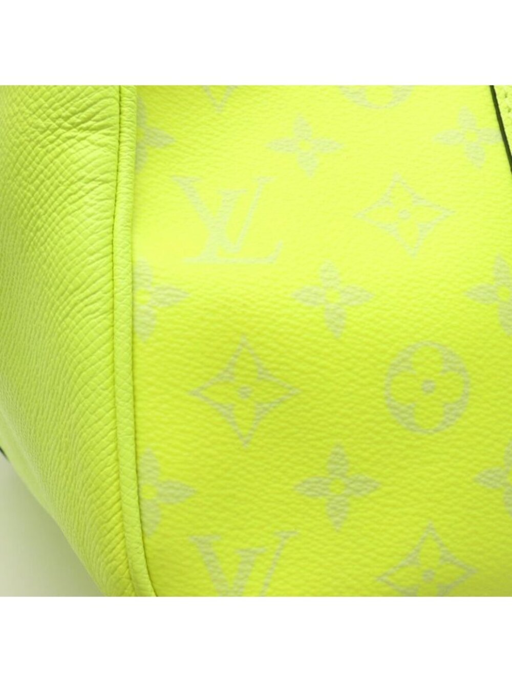 Louis Vuitton Boston Bag Keepall Bandouliere 50 Neon Yellow Leather Canvas - Picture 7 of 10